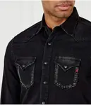 Джинсовая рубашка Regular fit Replay, черный - фото 4
