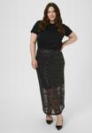 Юбка Kaffe Curve Maxi skirt, Black Deep/Mottled Black - фото 5