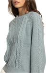 Свитер Sanctuary Women's Nomad Cable Popover, Sky Gray - фото 4