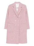 Пальто с зигзагообразным узором Manuel Ritz, розовый - фото