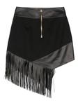 Roberto Cavalli мини-юбка с бахромой, черный - фото 2