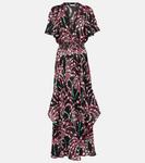 Платье макси mabelle с принтом Poupette St Barth, черный - фото