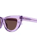 Солнцезащитные очки Rivetto «кошачий глаз», 51 мм Gucci, фиолетовый - фото 3
