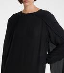 Жоржетовое платье миди Plan C, черный - фото 4