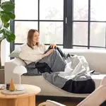 Плед для дома Achmeta с абстрактным дизайном Ibena, черно-белый - фото 3