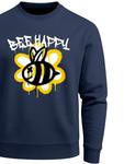 Neverless Свитшот 'Bee Happy' в цвете Navy - фото 6