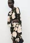 Платье Mango SHORT FLORAL-PRINT, Black - фото