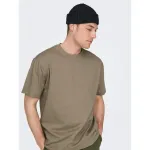 Рубашка ONLY & SONS с круглым вырезом "ONSFRED RLX SS TEE", серый - фото 2