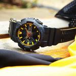 Часы CASIO G-Shock Analog-Digital 'Black Yellow', черный - фото 2