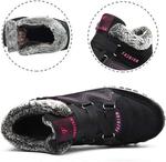 Женские зимние термальные кожаные ботинки на платформе с высоким берцем EaGo, Black - фото 3