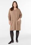 Платье Zizzi Jumper dress, Pine Bark/Light Brown - фото 2