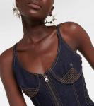 Джинсовое бюстье JEAN PAUL GAULTIER, синий - фото 4