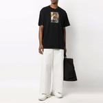 Футболка fw21 pattern alphabet printing round neck short sleeve loose fit black Off-White, черный - фото 2