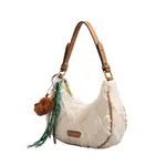 PAYOT Плюшевая наплечная сумка, Ecru - фото 5