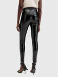 Кожаные штаны AllSaints Skinny Leggings, черный - фото 4