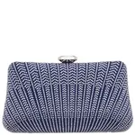 Сумка-клатч с кристаллами под мрамор N By Nina, синий - фото 2