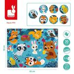 Janod, Сенсорный пазл Лесные животные, 20 деталей - фото 2