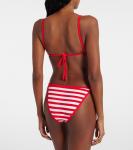 Полосатый махровый топ бикини Via Jade Swim, Red Stripe - фото 3