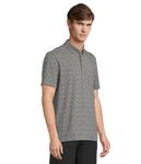 Рубашка Adidas Golf Go-To Printed Stripe Golf Polo Shirt, Grey Three Melange/Black - фото 2