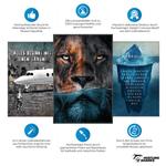 Картина на холсте Hustling Sharks Mindset, синий - фото 4