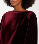 Мусидора бархатное платье с драпировкой Taller Marmo, Burgundy - фото 4