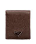 Кожаный кошелёк Prada, коричневый - фото