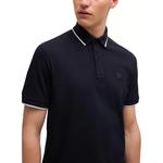 Поло с вышитым логотипом босса HUGO BOSS, темно-синий - фото 7