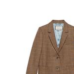 Пиджак женский Gucci в клетку, коричневый - фото 5