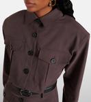 Миди-платье с поясом Self-Portrait, коричневый - фото 4