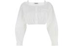 Укороченный топ Miu Miu, белый - фото