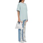 Футболка с принтом логотипа MM6 Maison Margiela, синий - фото 4