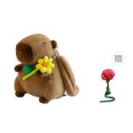 Плюшевая игрушка капибара, плюшевая кукла, высота 35 см Doudou Beibei - фото 4