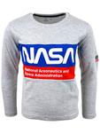 Лонгслив 'NASA' в сером цвете - фото