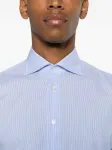 Рубашка из хлопка в полоску Borriello Napoli, синий - фото 5