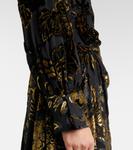 Бархатное платье Marzia с запахом и ламе Simkhai, черный - фото 5