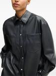 BOSS рубашка из искусственной кожи, черный - фото 4