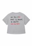 Футболка Mira Paris BRUTE BACK ROLL UP TEE 25, Mottled Grey - фото