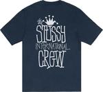 Футболка Stussy Crown International 'Navy', синий - фото 2