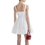 Мини-платье Broderie Anglaise для автопортрета Self-portrait, белый - фото 6