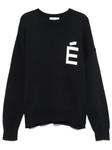 Жаккардовый свитер с логотипом Études Studio, черный - фото