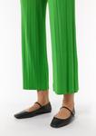 COMMA Брюки-клеш цвета киви - фото 5
