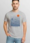 Футболка Neverless SURF MIT WELLENLINIEN SURFER MOTIV, Grau/Grey - фото