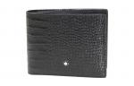 MONTBLANC Кожаный кошелек мужской черный - фото