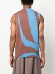 Жилет с абстрактным принтом JIL SANDER, синий - фото 4