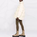 Пуховик женский Bottega Veneta, желтый - фото 4