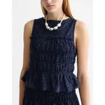 Блузка Scotch & Soda Smocked sleeveless, синий - фото 5