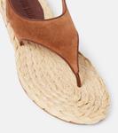 Сандалии-шлепки Amalfi из замши Paris Texas, Cognac - фото 5