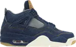 Кроссовки Levis x Air Jordan 4 Retro Denim Sample, синий - фото