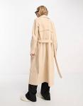 Бежевый удлиненный тренч Vila - фото