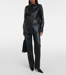 Кожаная рубашка Toteme, черный - фото 2